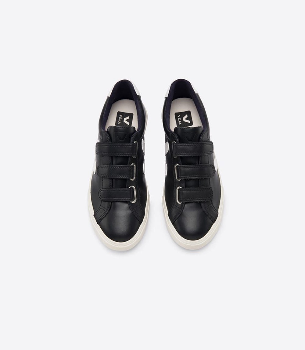 Veja Sneakers Womens - 3-lock Leather - Black/White - 2078PECLY